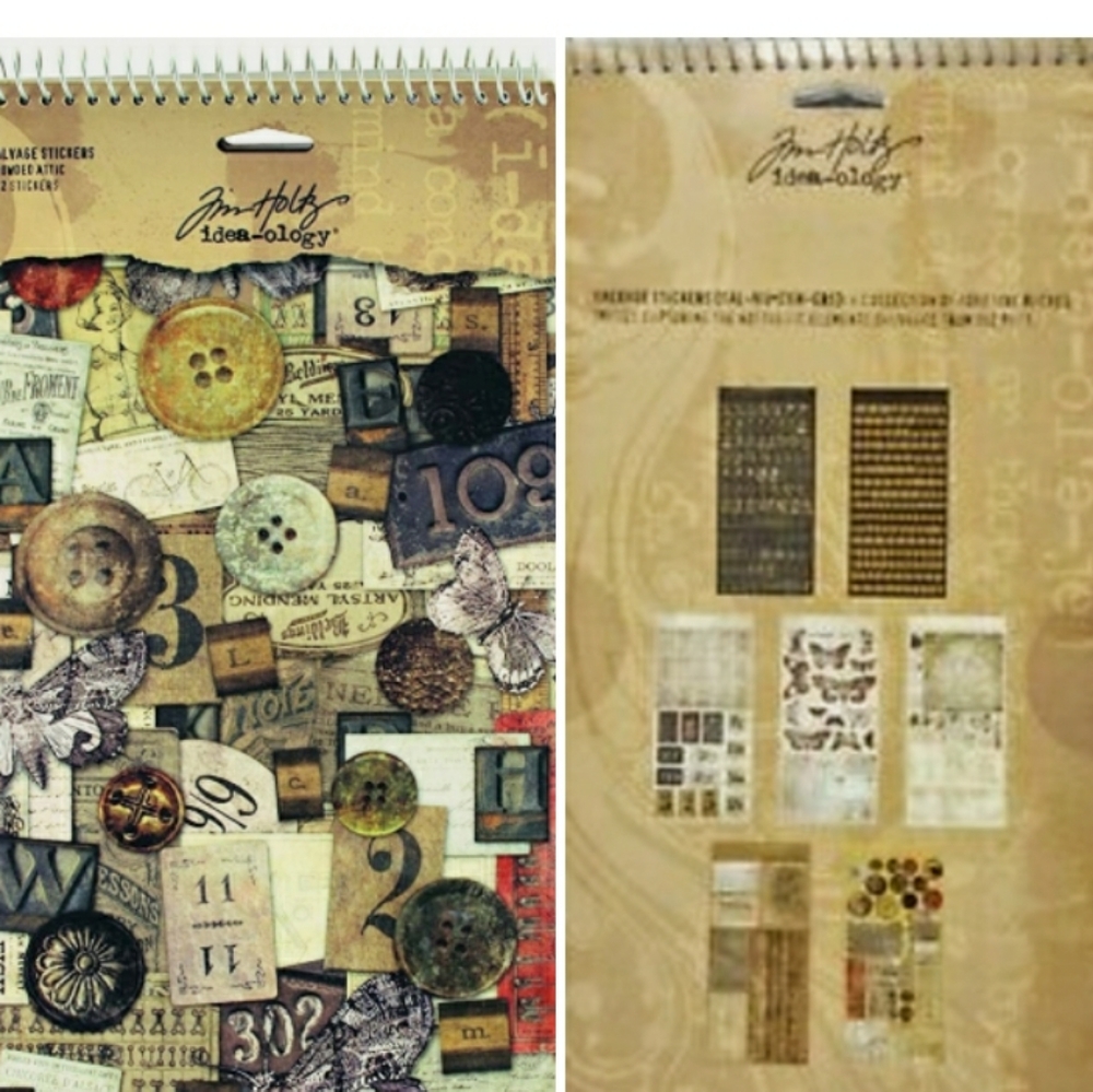 "Crowded Attic Salvage" Stickers: Tim Holtz Ideao